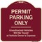 Signmission Designer Series-Permit Parking Only Unauthorized Vehicles, 18" x 18", BU-1818-9795 A-DES-BU-1818-9795 - alternate 1